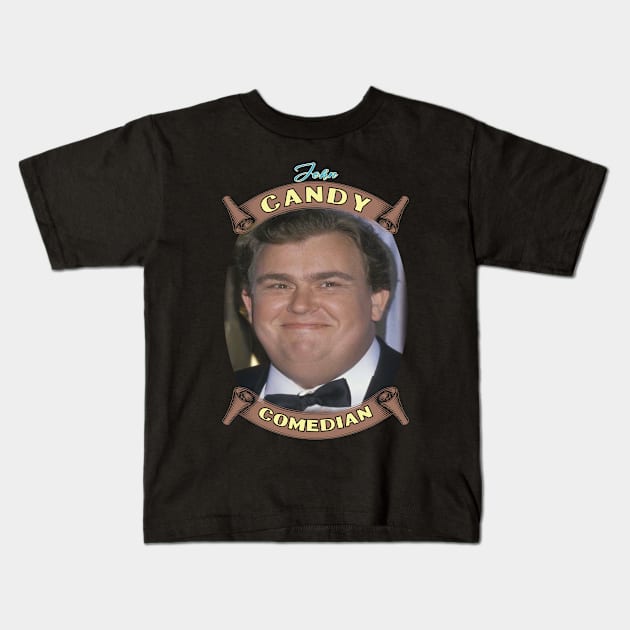 John Candy / Actor and Comedian Kids T-Shirt by Global Creation